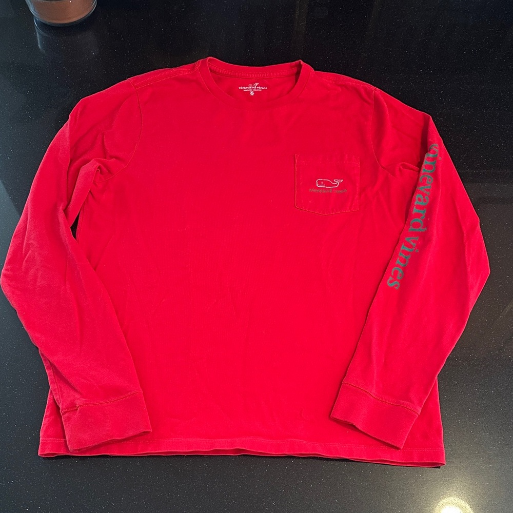 Vineyard Vines Kid’s Bright Red Long Sleeve Tee (Sz: XL/18)